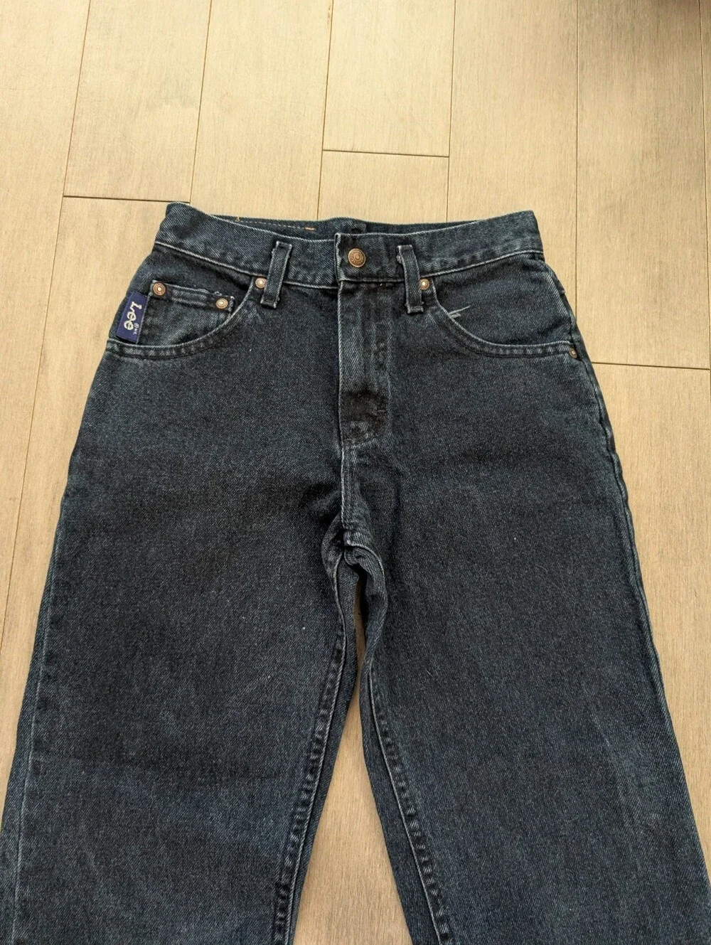 Vintage Lee Straight Leg Jeans Dark Blue Wash Size 12